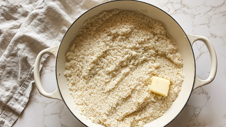 rice in pot