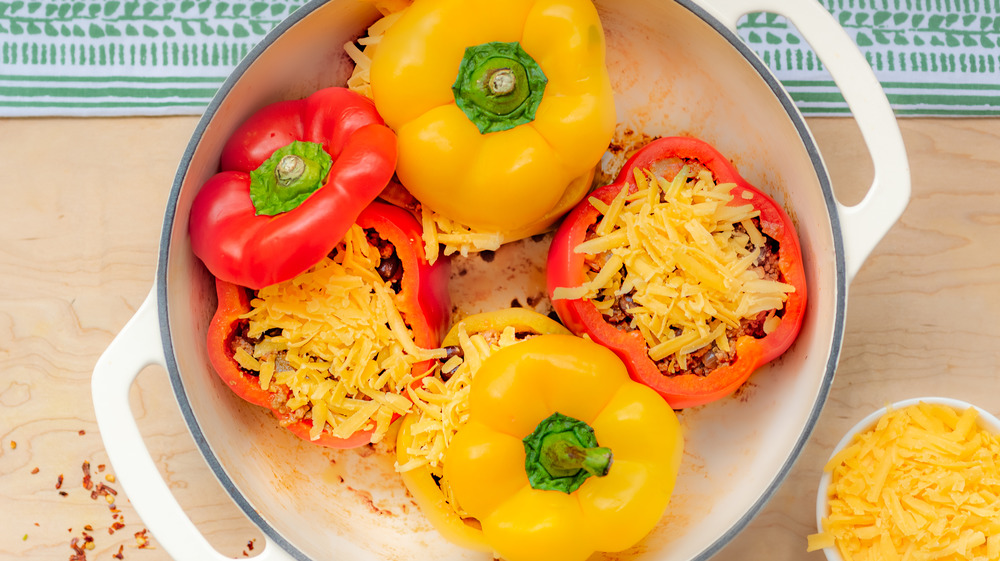 stuffing peppers for one-pot stuffed bell peppers recipe