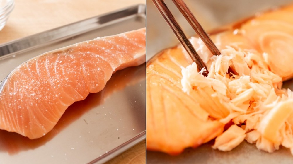 baked salmon for onigiri recipe