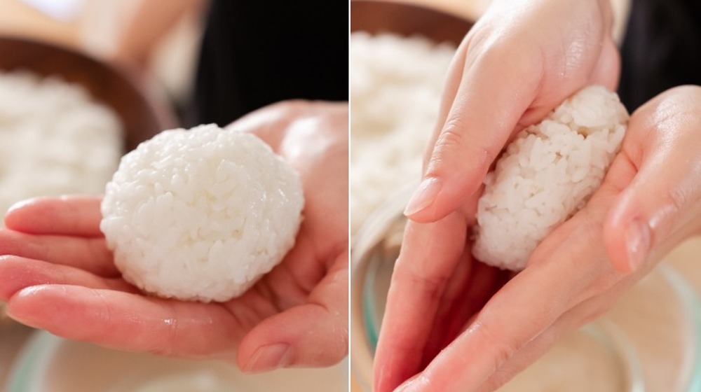 onigiri recipe shaping rice