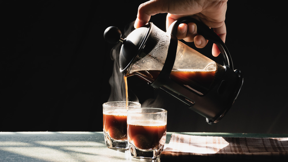 French press being poured