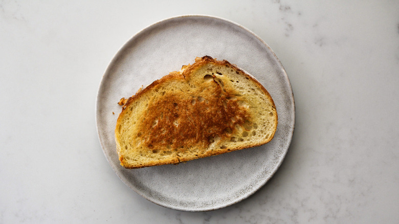 grilled cheese on plate