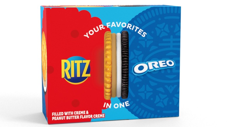 Oreo and Ritz combination cookie