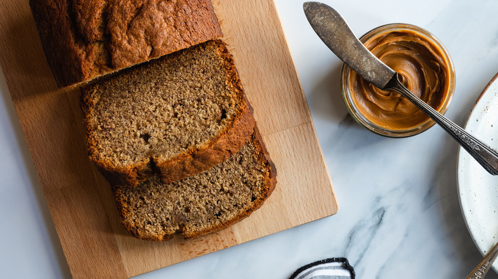 Cookie butter banana bread for breakfast