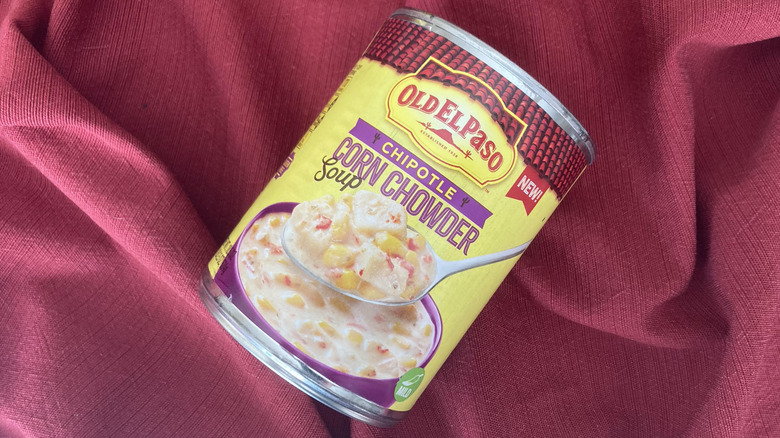 Chipotle corn chowder soup can