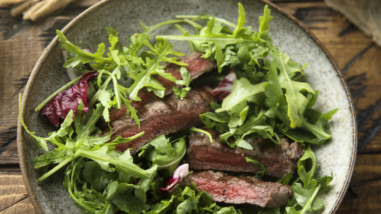 low carb grilled steak salad