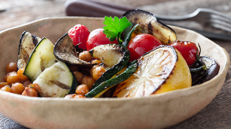 Bowl of roasted vegetables