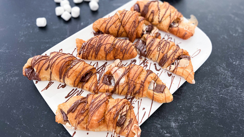 s'more croissants with mini marshmallows