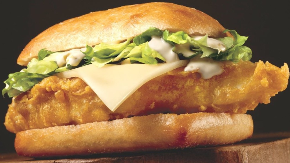 Long John Silver's thick fish sandwich