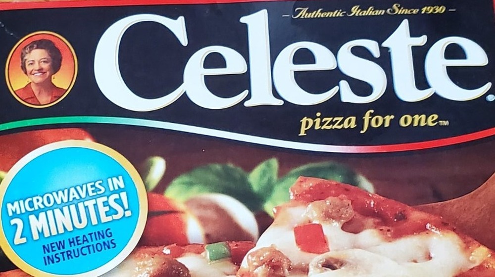 Celeste frozen pizza box