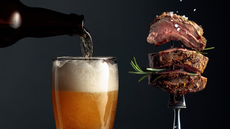 Steak and beer