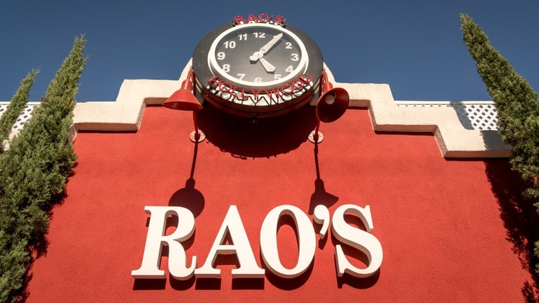 Rao's Italian restaurant sign