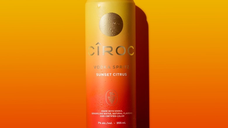 close-up of Ciroc canned cocktail