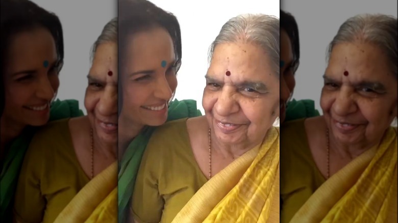 Padma with her smiling paati