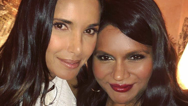 Padma Lakshmi and Mindy Kaling embrace