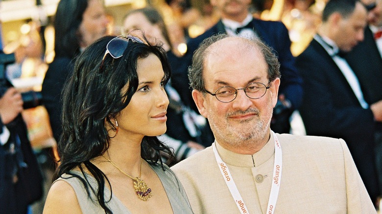 Padma Lakshmi and Salman Rushdie on the red carpet