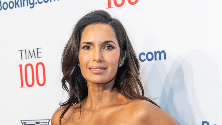 Padma Lakshmi blue dress