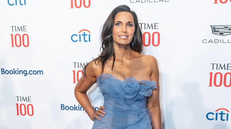 Padma Lakshmi blue dress