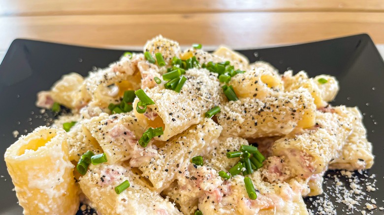 Rigatoni with parmesan and truffles