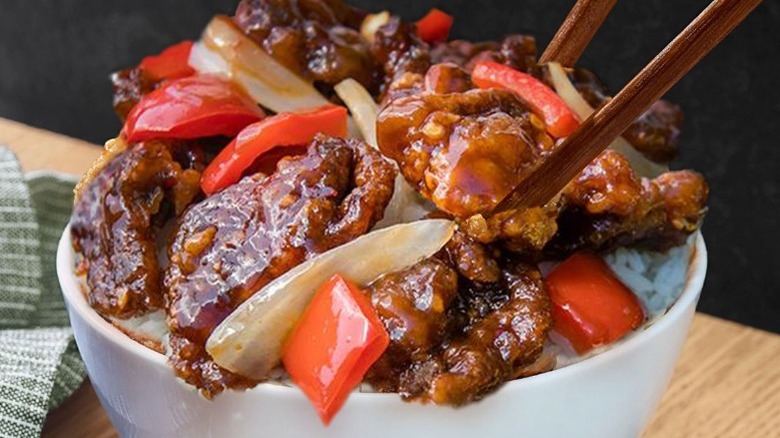 Panda Express Beijing Beef bowl