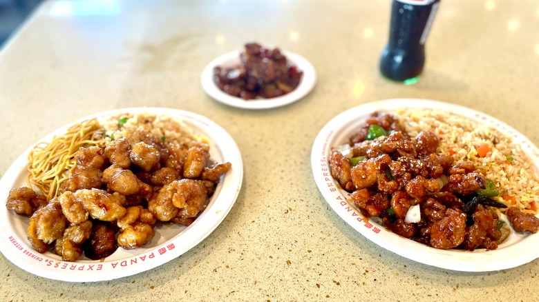 orange chicken and bourbon chicken