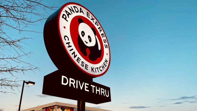 Panda Express drive thru sign