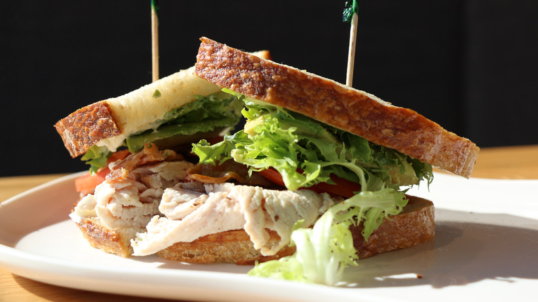 Panera sandwich on plate