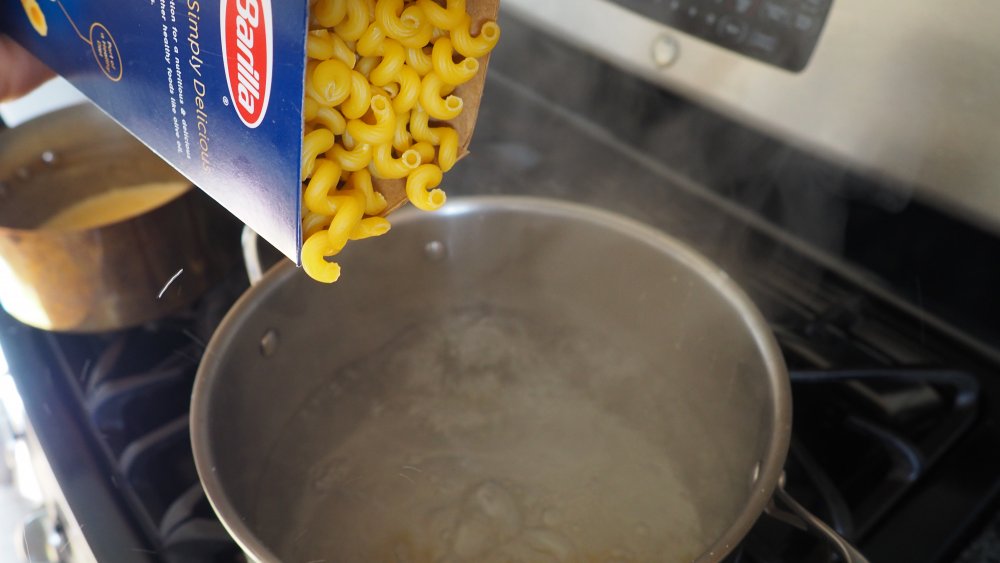 Cook the pasta for the Panera mac and cheese copycat recipe