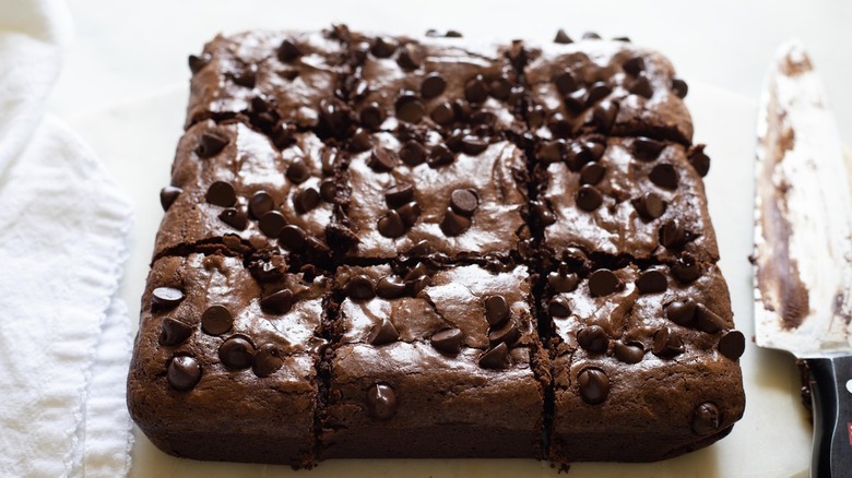 copycat Papa John's double chocolate brownies