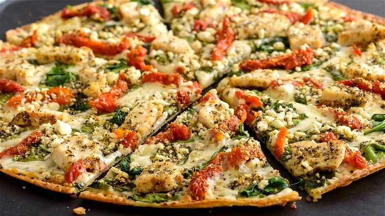 Papa Murphy's chicken Mediterranean pizza