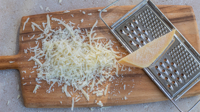 freshly grated parmesan and grater