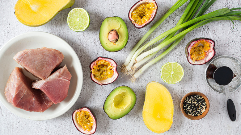 ingredients for tuna poke