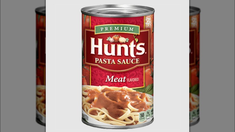 Hunt's pasta sauce with meat