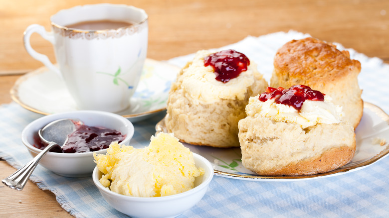 British scones and tea