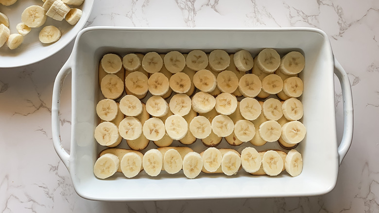 Paula Deen's Banana Pudding With A Twist layered dish 