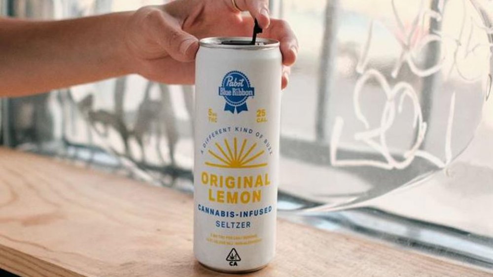 A can of PBR Original Lemon cannabis-infused seltzer