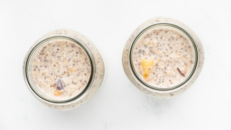 two jars of overnight oats