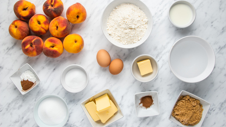 ingredients for peach pudding