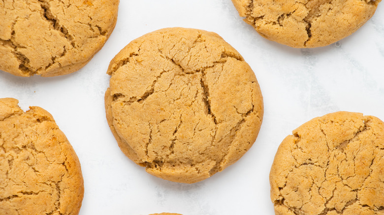 peanut butter banana cookies on counter