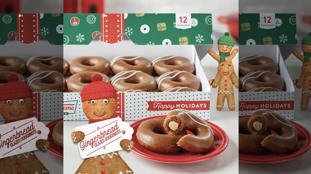 Krispy Kreme gingerbread glazed doughnuts