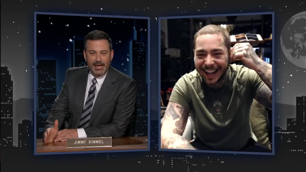 Post Malone appearing on Jimmy Kimmel Live