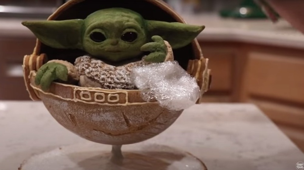 Baby Yoda made of gingerbread