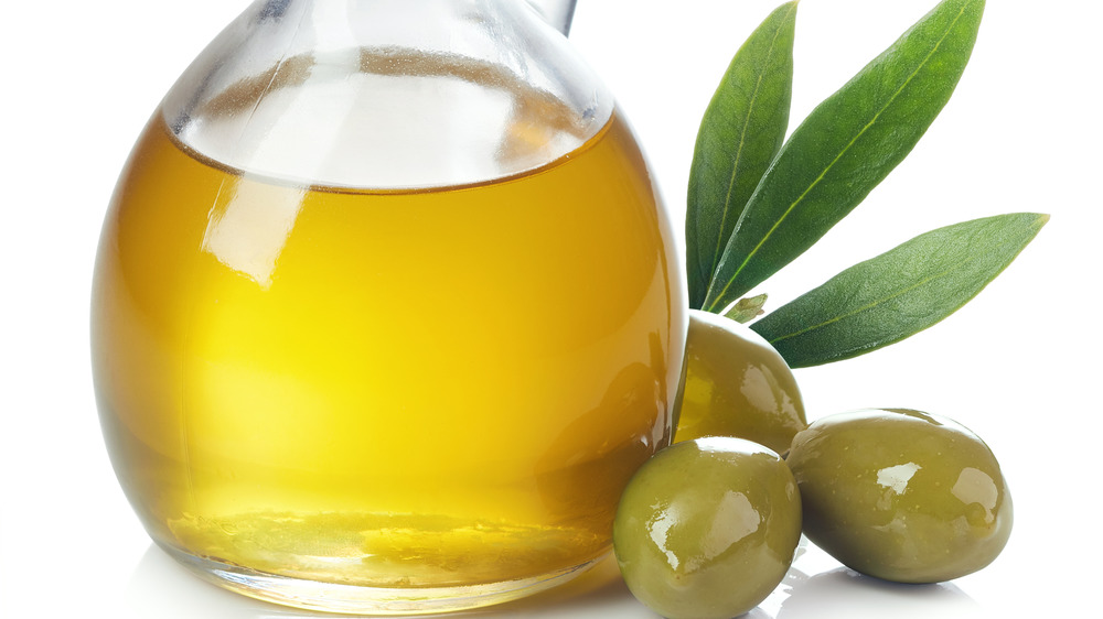 Olive oil with olives