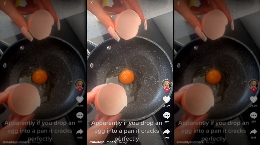 TikTok egg-cracking hack