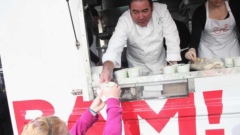 Emeril Lagasse on a food truck that says Bam!