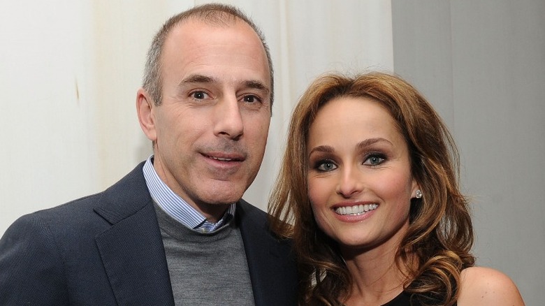 giada de laurentiis and matt lauer posing