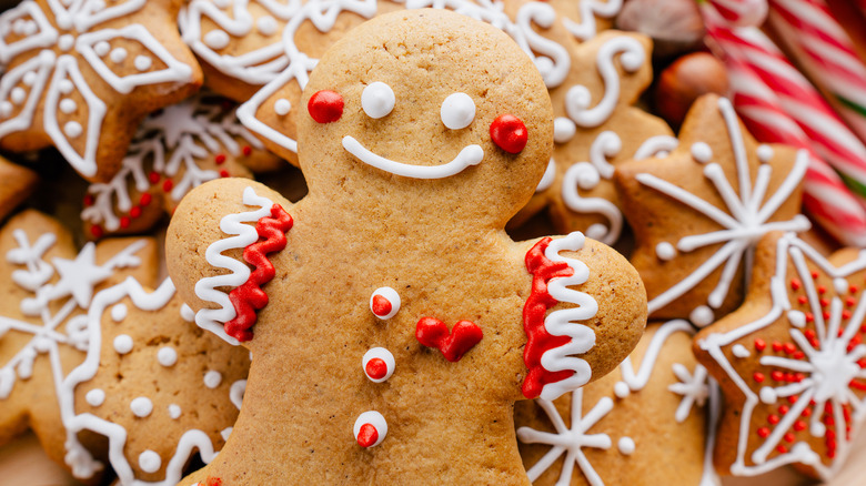 gingerbread man with icing