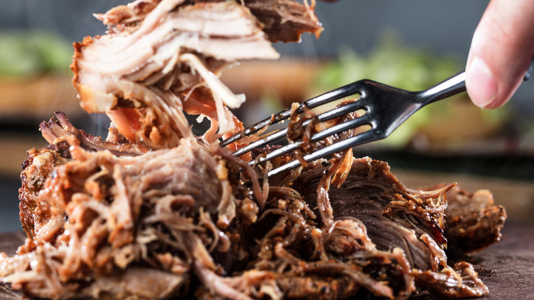 Hand-pulled pulled pork