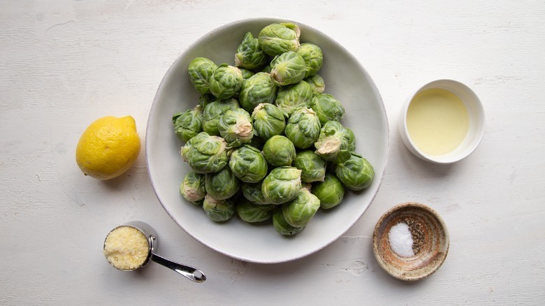 ingredients for grilled brussels sprouts