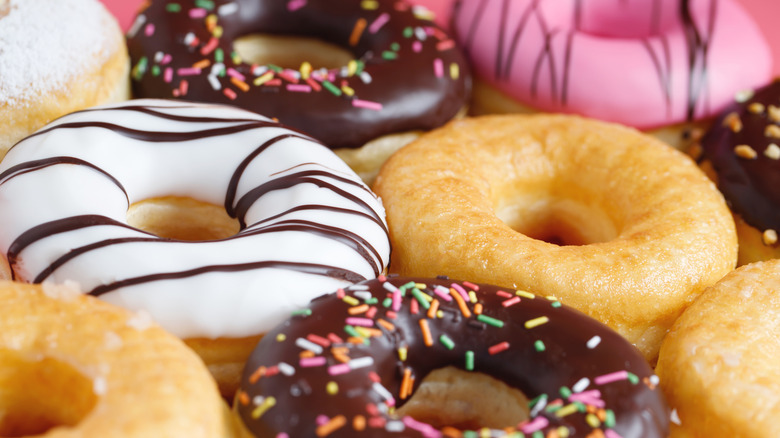 A box of a variety of donuts